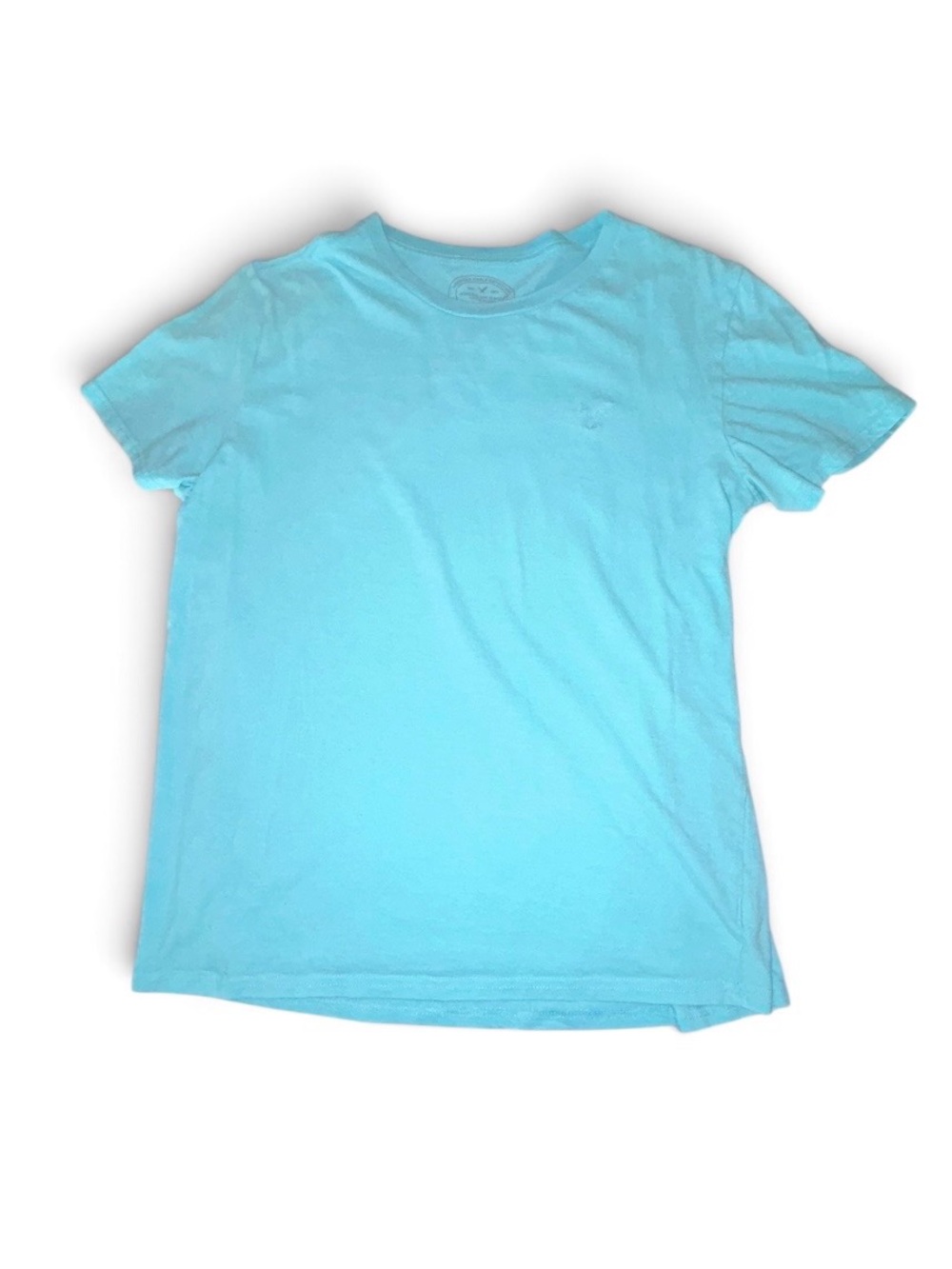 American Eagle Outfitters Light Aqua Short Sleeve Crew Tee
